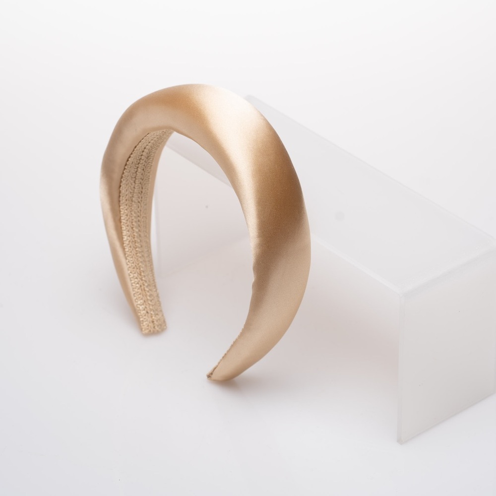 LUNYA CHAMPAGNE GOLDEN silk padded headband